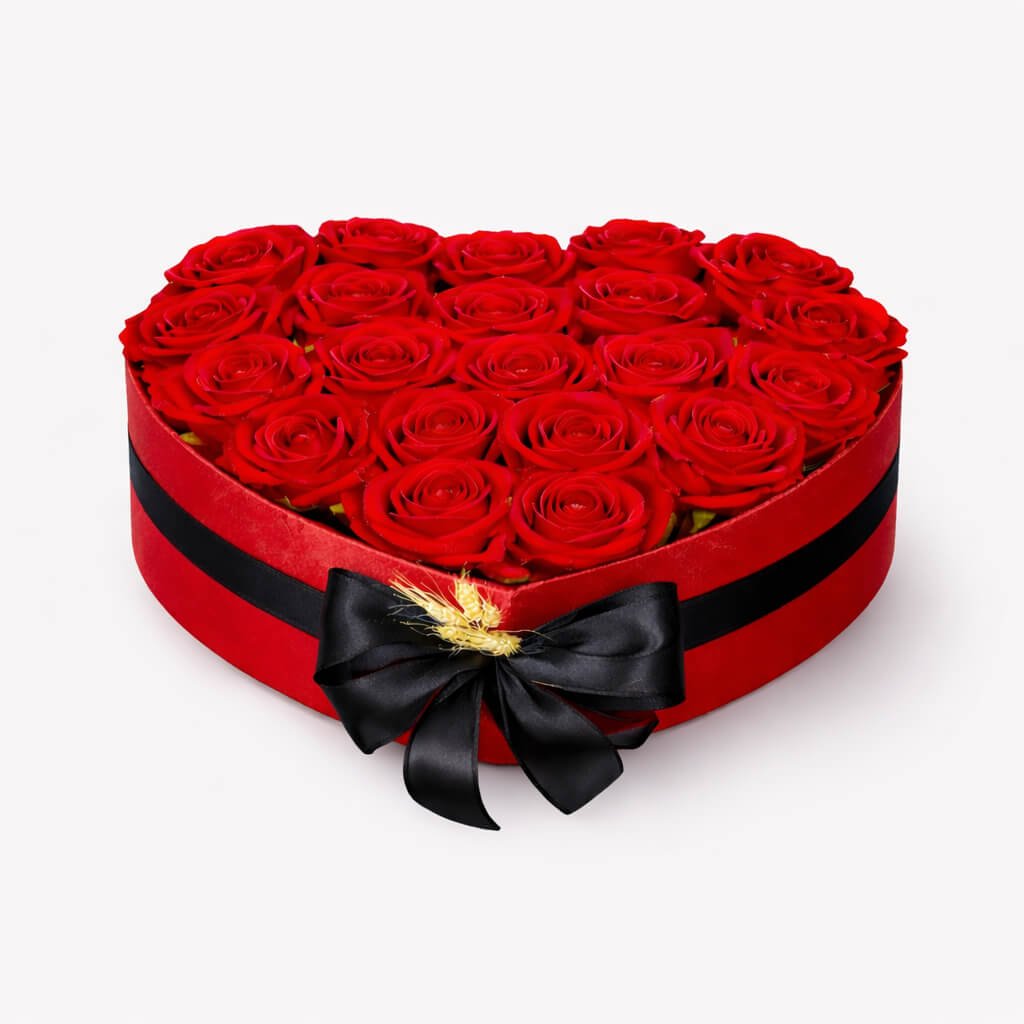 Kalpli Kutuda 21'li Kırmızı Gül - Görsel 3